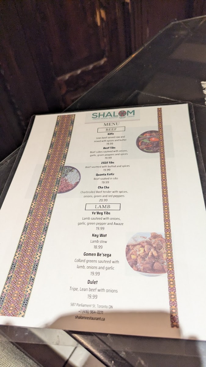 Menu Shalom Ethiopian & Eritrean Restaurant-6